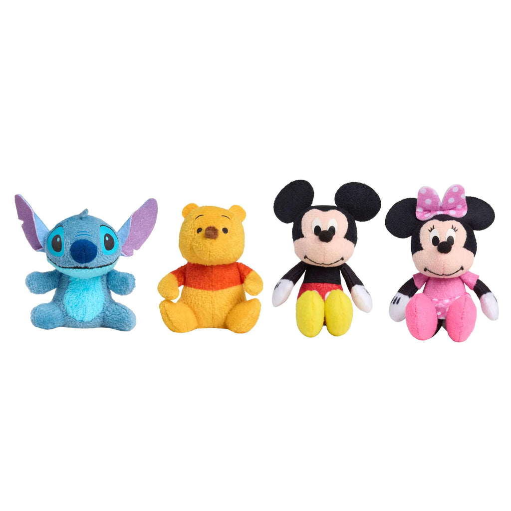 Just Play Disney Littlest Friends Plush 4-Pack 3-inch Stuffed Animals Kids Toys for Ages 3 Up