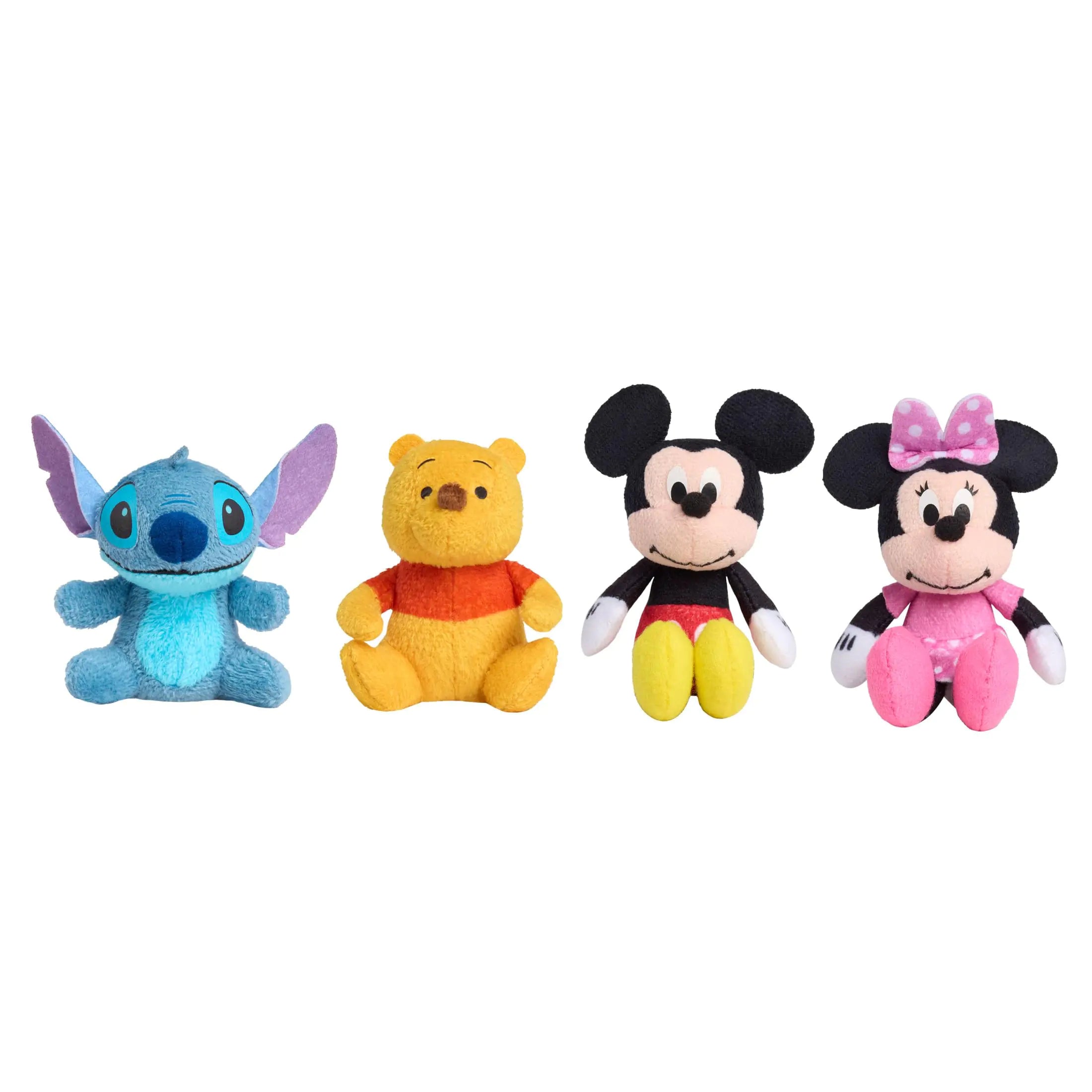 Just Play Disney Littlest Friends Plush 4-Pack 3-inch Stuffed Animals Kids Toys for Ages 3 Up