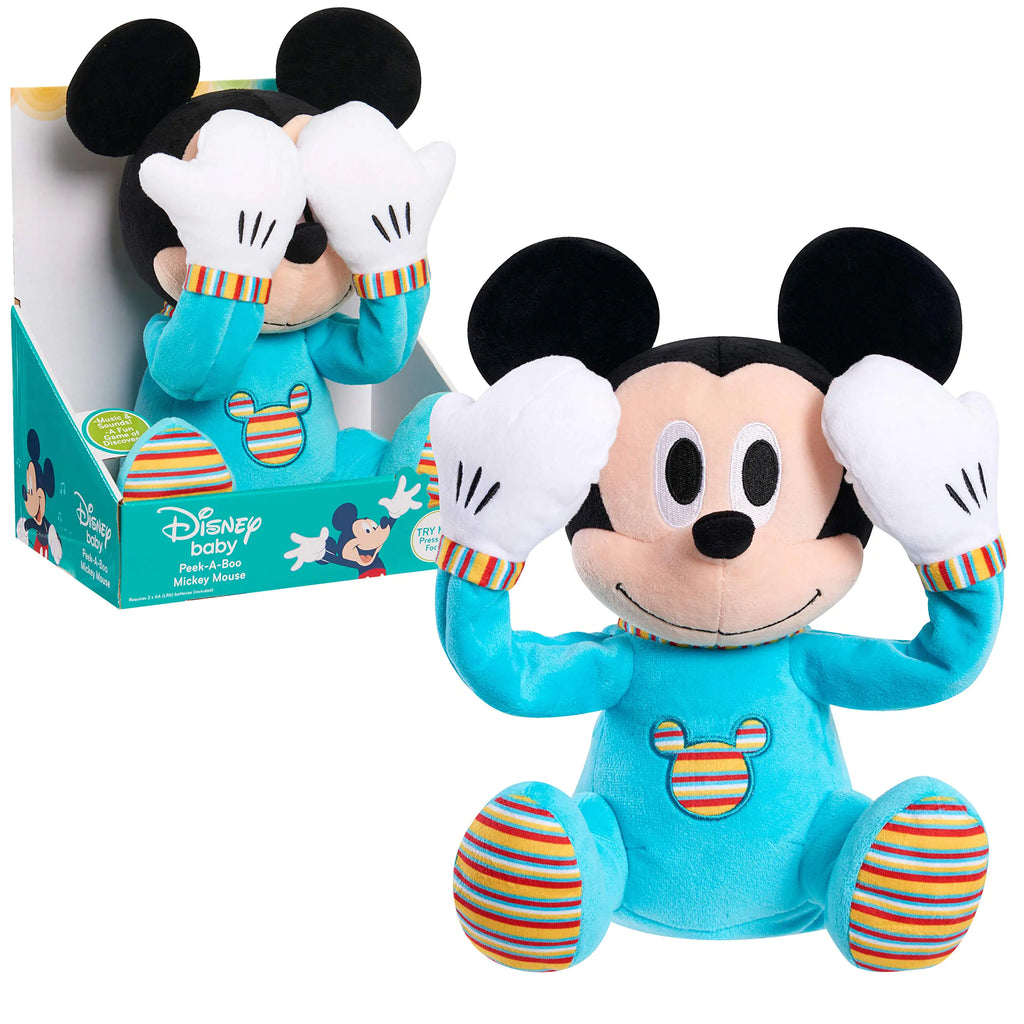 Disney Baby Peek-A-Boo Plush Mickey Mouse Officially Licensed Kids Toys for Ages 09Month by Just Play