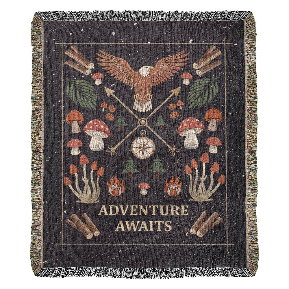 Adventure Awaits - Woven Blanket