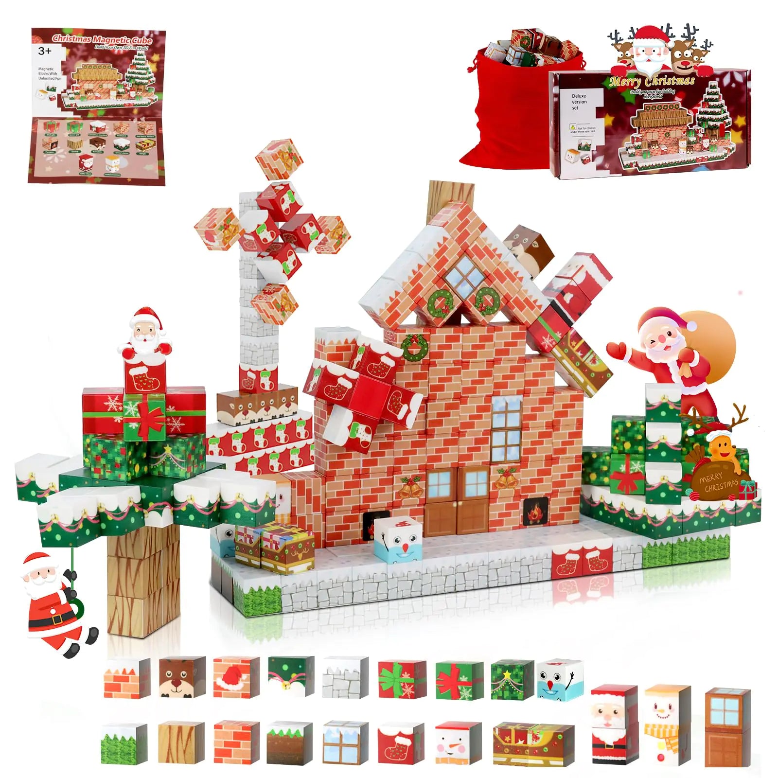 Uuoeebb 86Pcs Magnetic Blocks Magnetic Blocks Building Toys Magnet Blocks Cubes STEM Construction Sensory Toddlers Toys Kids Toys Boys 3+ 5 6 7 8 Gifts for Kids