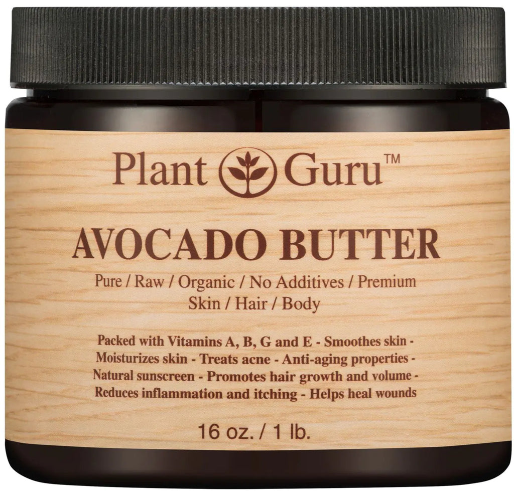 Avocado Body Butter 16 oz. 100% Pure Raw Fresh Natural Cold Pressed. Skin Hair Nail Moisturizer DIY Creams Balms Lotions Soaps.